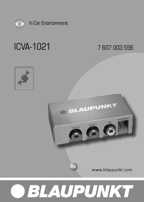 Guide utilisation BLAUPUNKT ICVA-1021  de la marque BLAUPUNKT