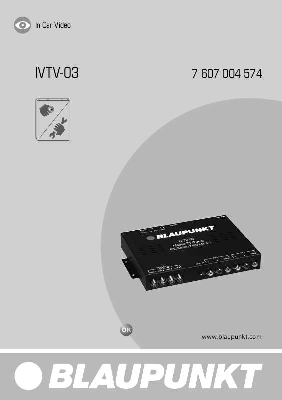 Guide utilisation BLAUPUNKT IVTV-03 LF  de la marque BLAUPUNKT