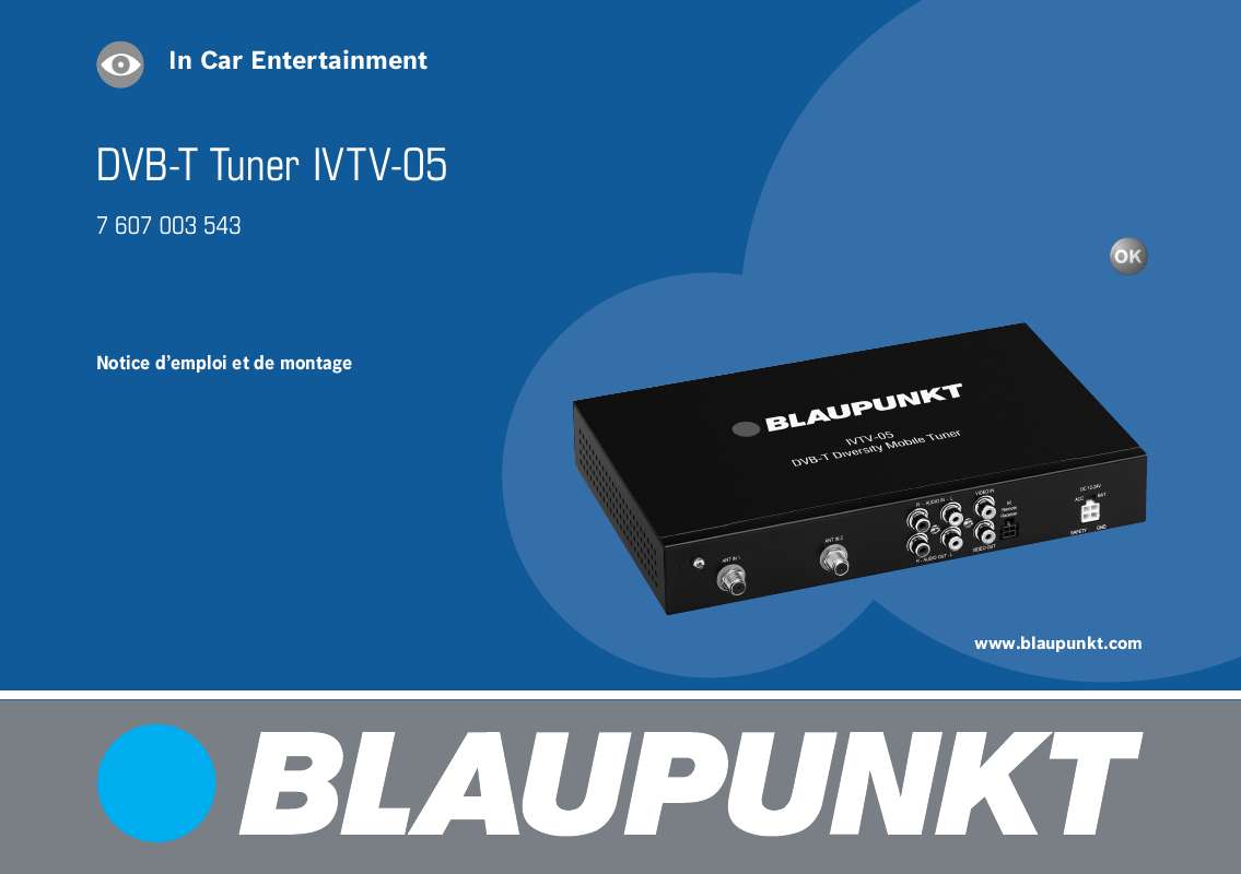 Guide utilisation BLAUPUNKT IVTV-05  de la marque BLAUPUNKT
