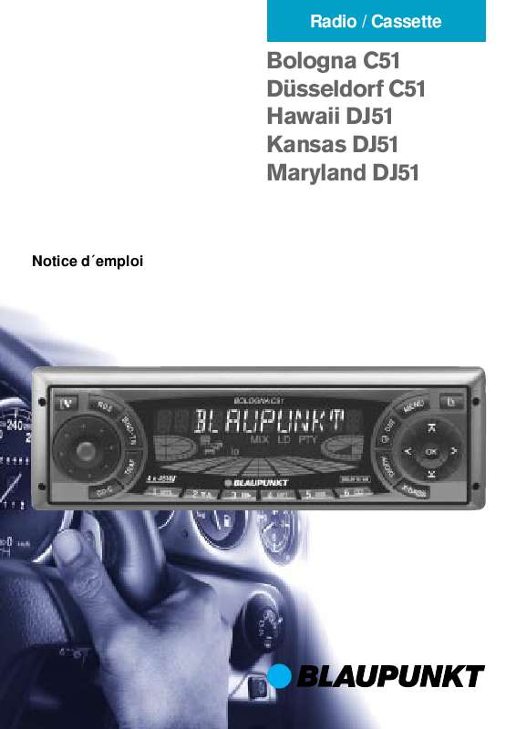 Guide utilisation BLAUPUNKT KANSAS DJ 51  de la marque BLAUPUNKT