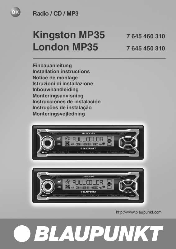 Guide utilisation BLAUPUNKT KINGSTON MP35  de la marque BLAUPUNKT