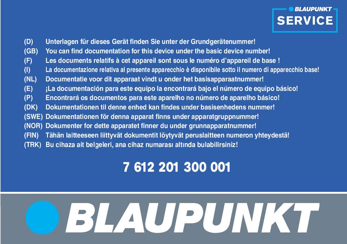 Guide utilisation BLAUPUNKT LUCCA 3.3 OST EUROPA WEST EUR DVD  de la marque BLAUPUNKT