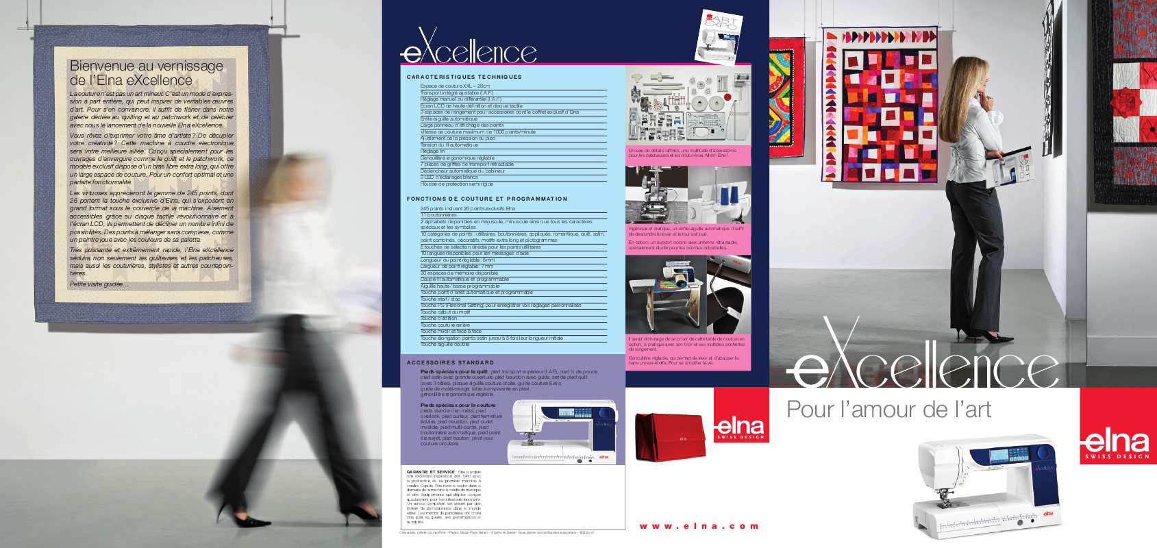 Guide utilisation ELNA 740 EXCELLENCE  de la marque ELNA