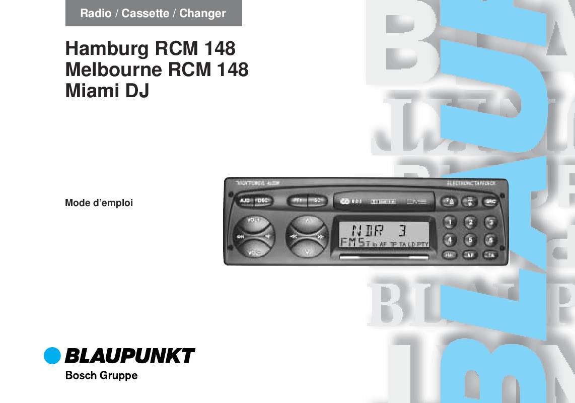 Guide utilisation BLAUPUNKT MELBOURNE RCM 148  de la marque BLAUPUNKT