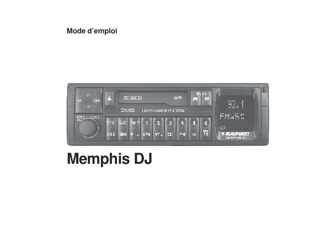 Guide utilisation BLAUPUNKT MEMPHIS DJ  de la marque BLAUPUNKT