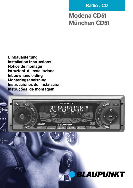 Guide utilisation BLAUPUNKT MUENCHEN CD51  de la marque BLAUPUNKT