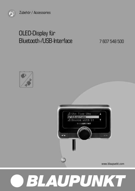 Guide utilisation BLAUPUNKT OLED-DISPLAY BT/USB-INTERFACE  de la marque BLAUPUNKT