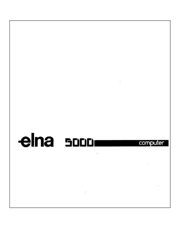 Guide utilisation ELNA 5000  de la marque ELNA