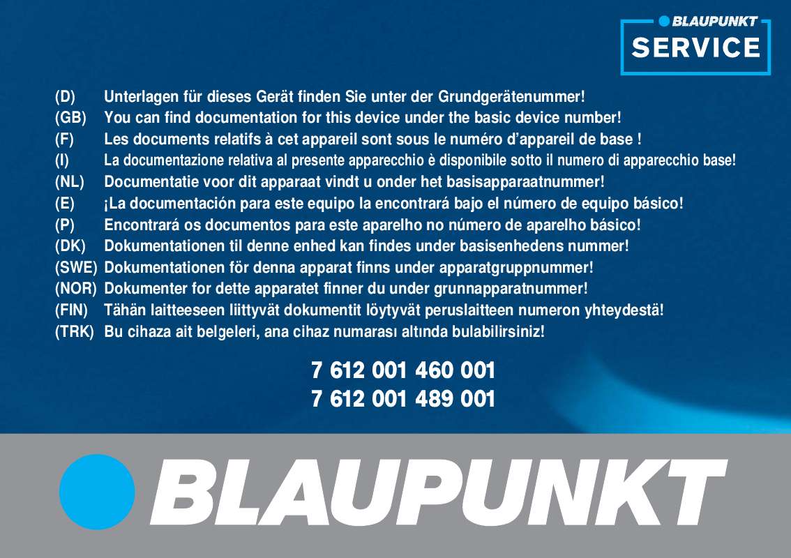 Guide utilisation BLAUPUNKT TP DX-N NAV. IBERIA  de la marque BLAUPUNKT
