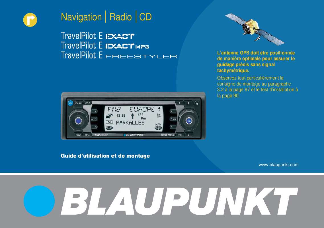 Guide utilisation BLAUPUNKT TP EXACT WW GG  de la marque BLAUPUNKT