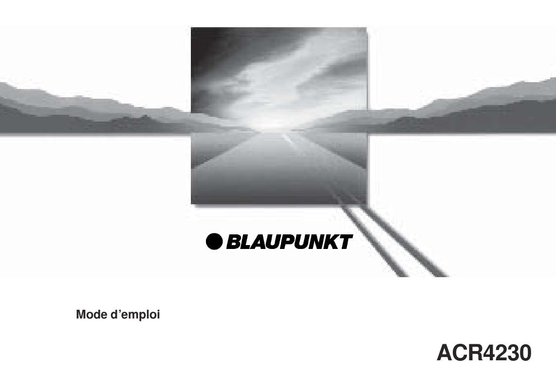 Guide utilisation BLAUPUNKT ACR 4230  de la marque BLAUPUNKT