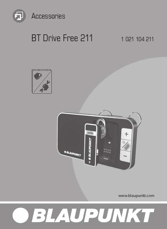 Guide utilisation BLAUPUNKT BT DRIVE FREE 211  de la marque BLAUPUNKT
