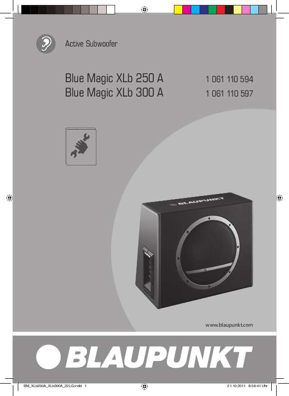 Guide utilisation BLAUPUNKT BLUE MAGIC XLB 250 A  de la marque BLAUPUNKT