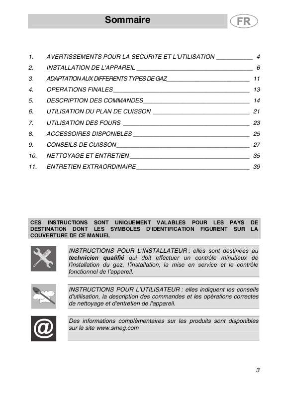 Guide utilisation SMEG CS120NL-6 de la marque SMEG