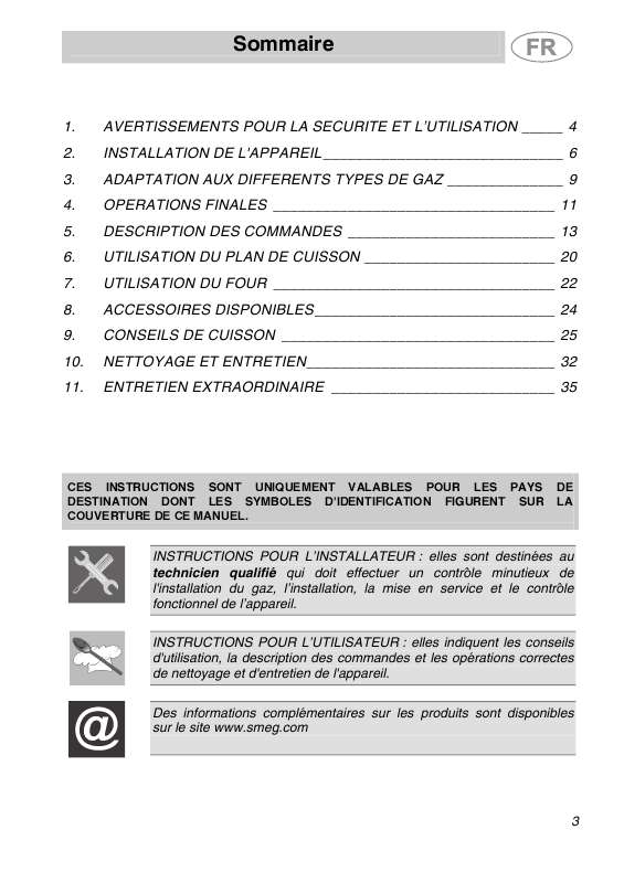 Guide utilisation SMEG CS18A-6 de la marque SMEG