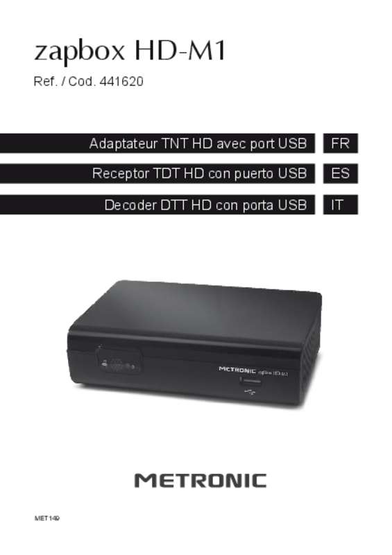 Guide utilisation METRONIC ZAPBOX HD-S1  de la marque METRONIC