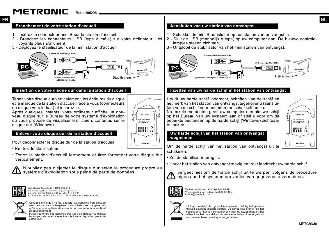 Guide utilisation  METRONIC 495296  de la marque METRONIC