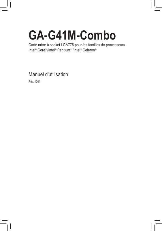 Guide utilisation GIGABYTE GA-G41M-COMBO  de la marque GIGABYTE