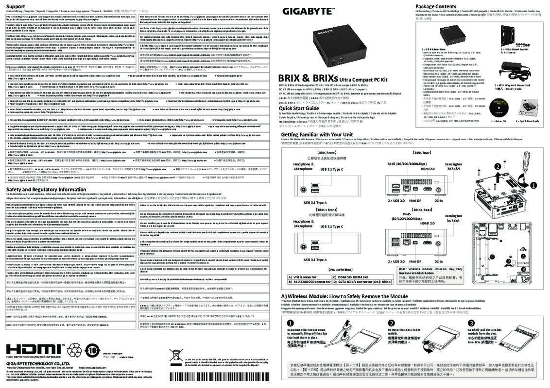 Guide utilisation GIGABYTE GB-BKI3A-7100  de la marque GIGABYTE