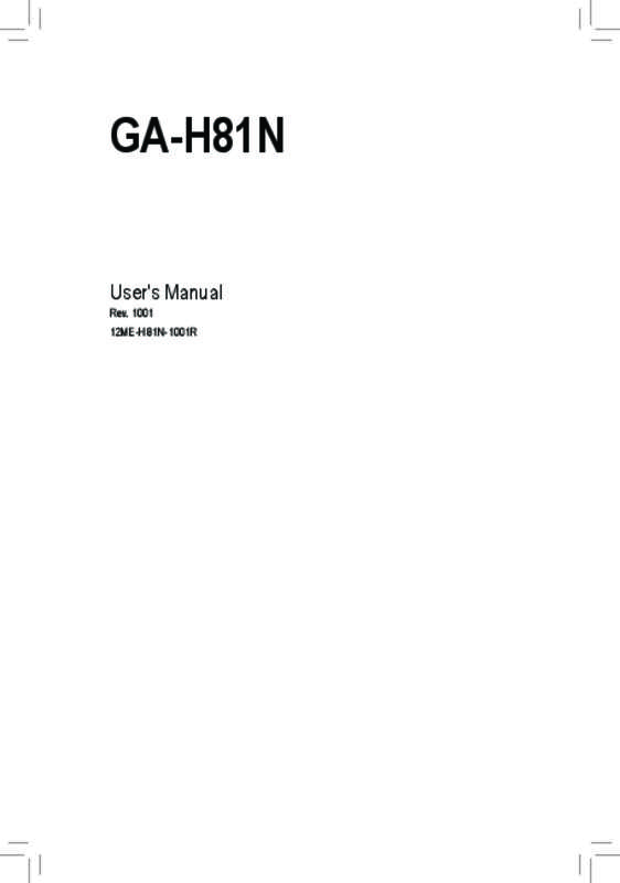 Guide utilisation GIGABYTE H81  de la marque GIGABYTE