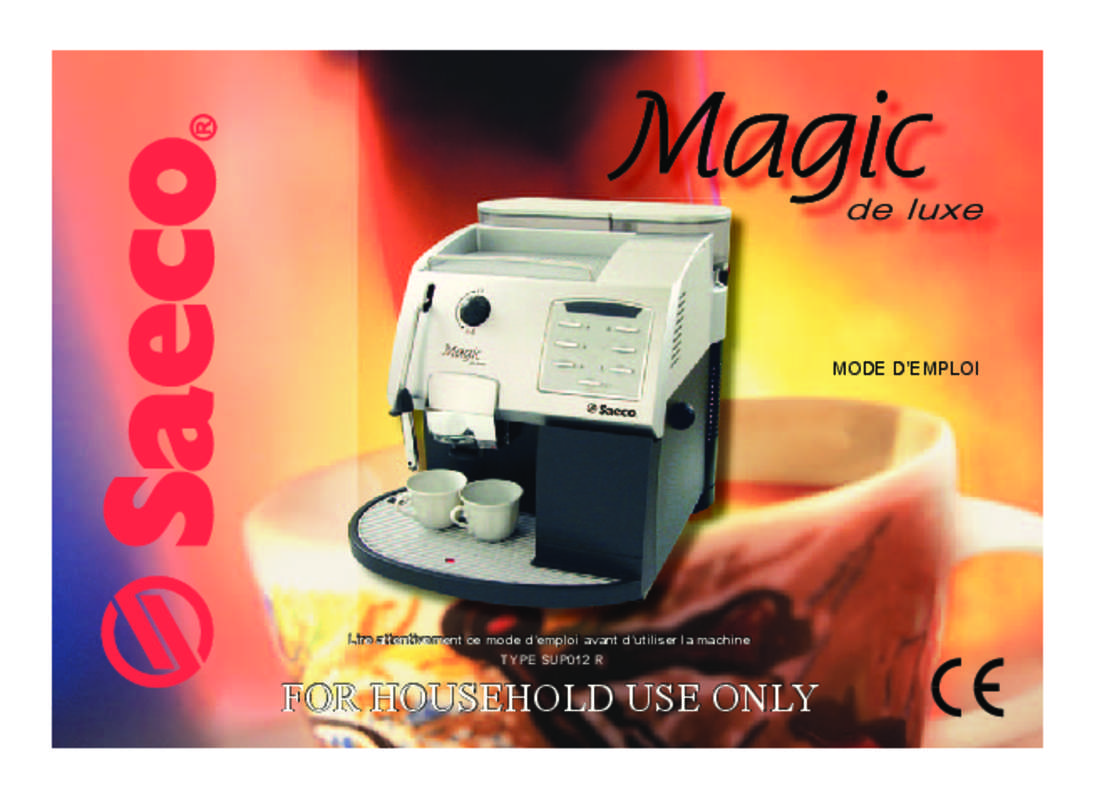 Guide utilisation SAECO MAGIC DE LUXE de la marque SAECO