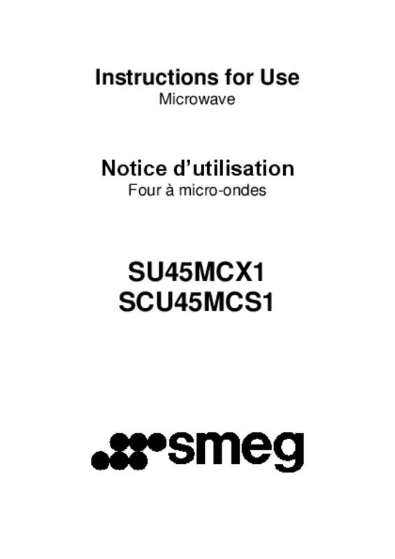 Guide utilisation SMEG SCU45MCS1 de la marque SMEG