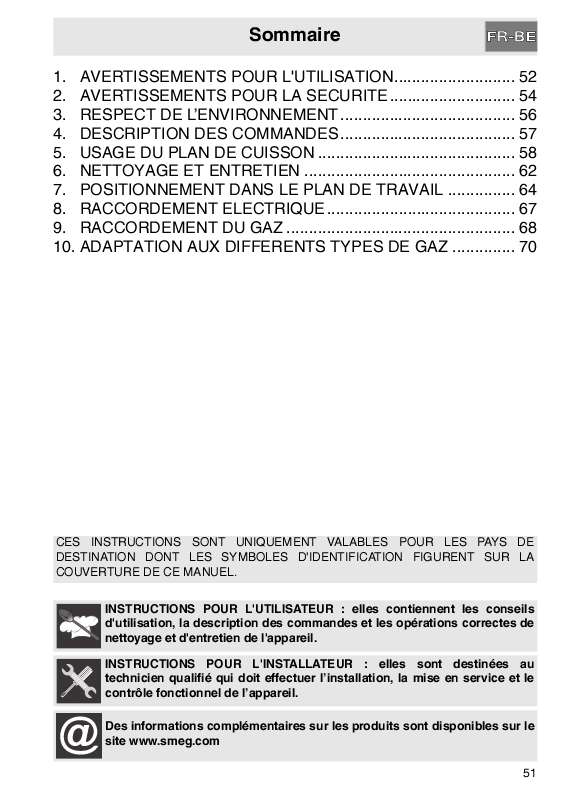 Guide utilisation SMEG P1641X de la marque SMEG