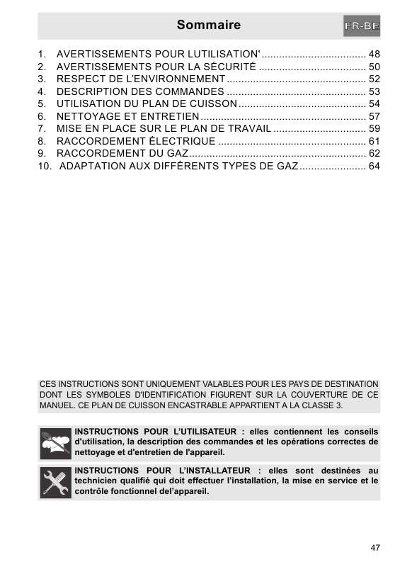 Guide utilisation SMEG P755AB1 de la marque SMEG