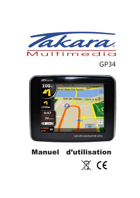 Guide utilisation TAKARA GP34  de la marque TAKARA