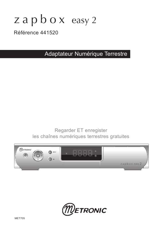 Guide utilisation METRONIC TNT ZAPBOX EASY 2  de la marque METRONIC
