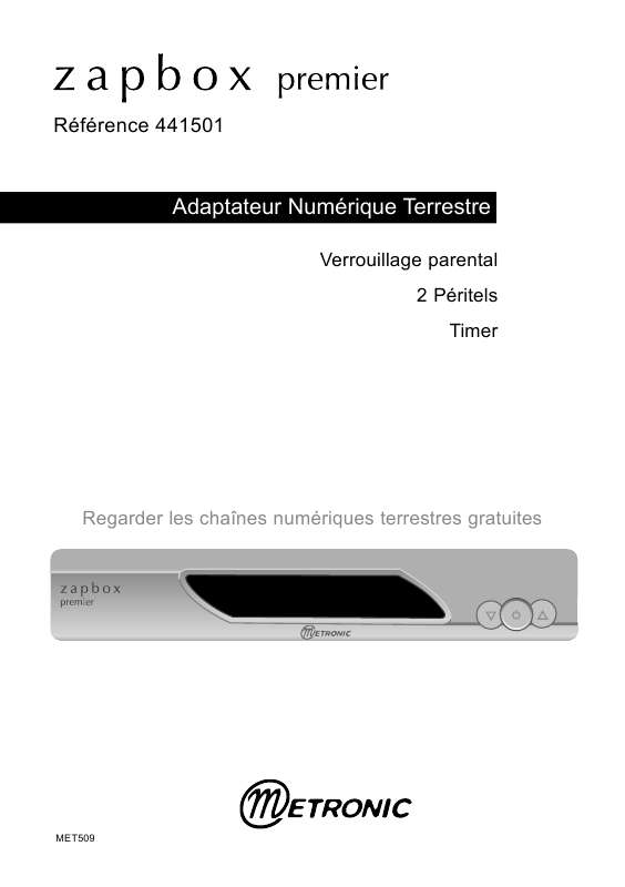 Guide utilisation METRONIC TNT ZAPBOX PREMIER  de la marque METRONIC
