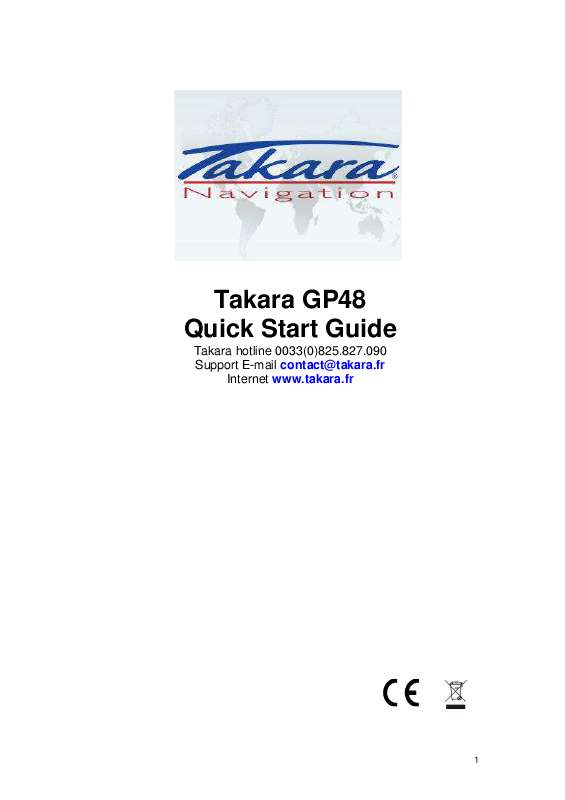 Guide utilisation TAKARA GP48  de la marque TAKARA