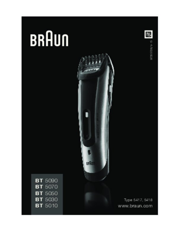 Guide utilisation BRAUN BT5090  de la marque BRAUN