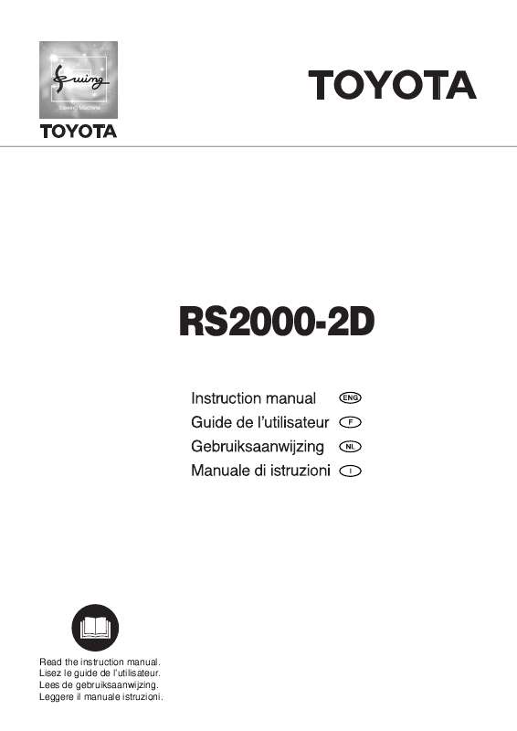 Guide utilisation TOYOTA RS2000-2D  de la marque TOYOTA