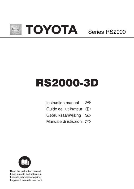 Guide utilisation TOYOTA RS2000-3D  de la marque TOYOTA