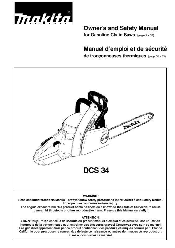 Guide utilisation MAKITA DCS34  de la marque MAKITA