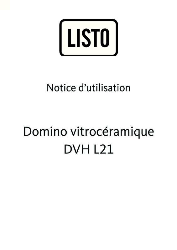 Guide utilisation LISTO DVH L21 de la marque LISTO