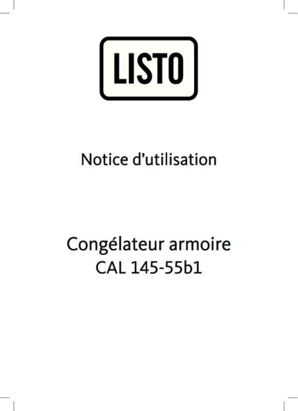 Guide utilisation LISTO CAL145-55B1 de la marque LISTO