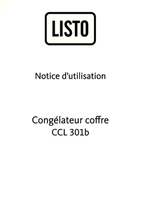 Guide utilisation LISTO CCL 301B de la marque LISTO