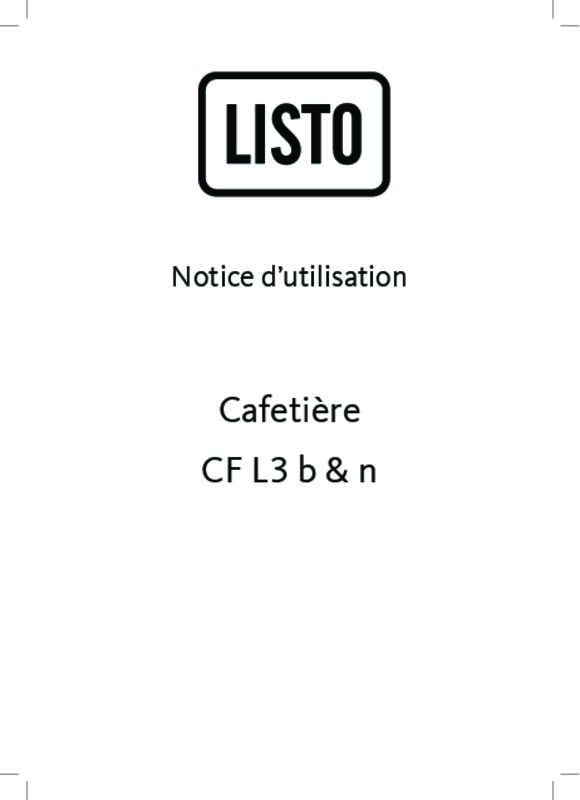 Guide utilisation LISTO CF L3B de la marque LISTO