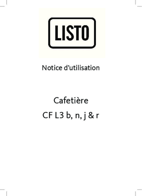 Guide utilisation LISTO CF L3R de la marque LISTO