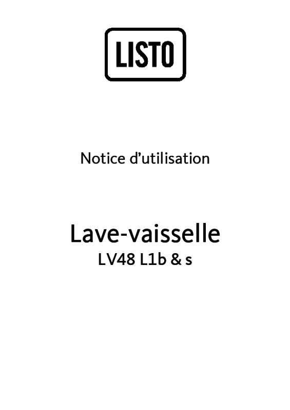 Guide utilisation LISTO LV 48L1S de la marque LISTO