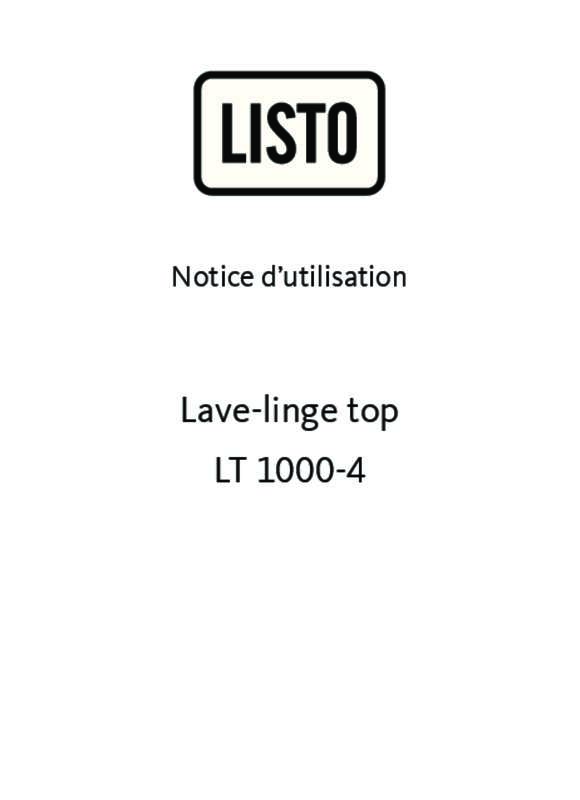 Guide utilisation LISTO LT 1000-4 de la marque LISTO