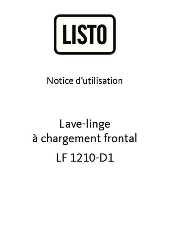 Guide utilisation LISTO LF 1210D1 de la marque LISTO