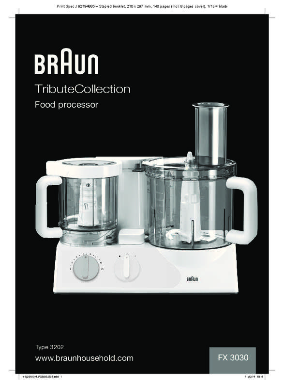 Guide utilisation BRAUN FX3030 de la marque BRAUN