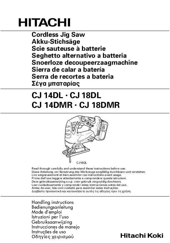 Guide utilisation HITACHI CJ18DL  de la marque HITACHI