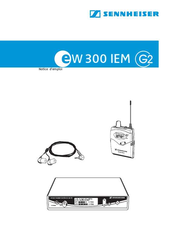 Guide utilisation SENNHEISER EK 300 IEM G2  de la marque SENNHEISER