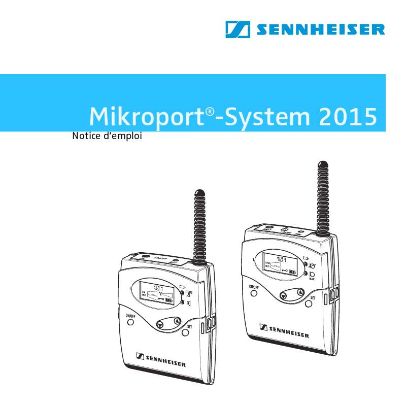 Guide utilisation SENNHEISER MIKROPORT SYSTEM 2015  de la marque SENNHEISER