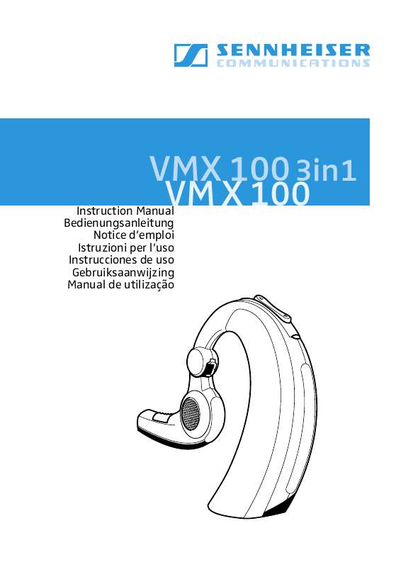 Guide utilisation SENNHEISER VMX 100  de la marque SENNHEISER