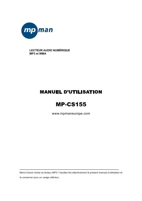 Guide utilisation MPMAN MP-CS155  de la marque MPMAN